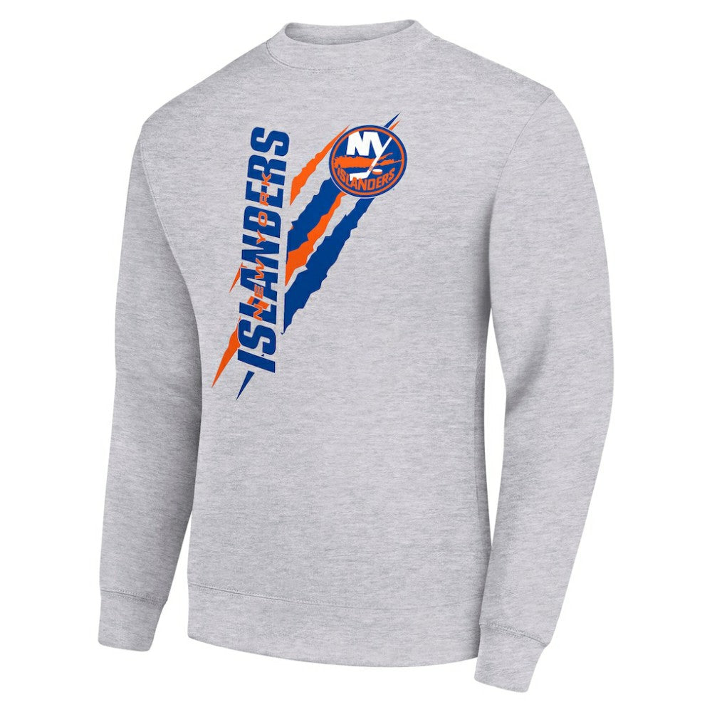 New York Islanders Starter Color Scratch Pullover Sweatshirt - Heather Gray - NHL 202215776