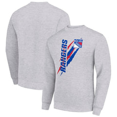 New York Rangers Starter Color Scratch Pullover Sweatshirt - Heather Gray - NHL 202215777