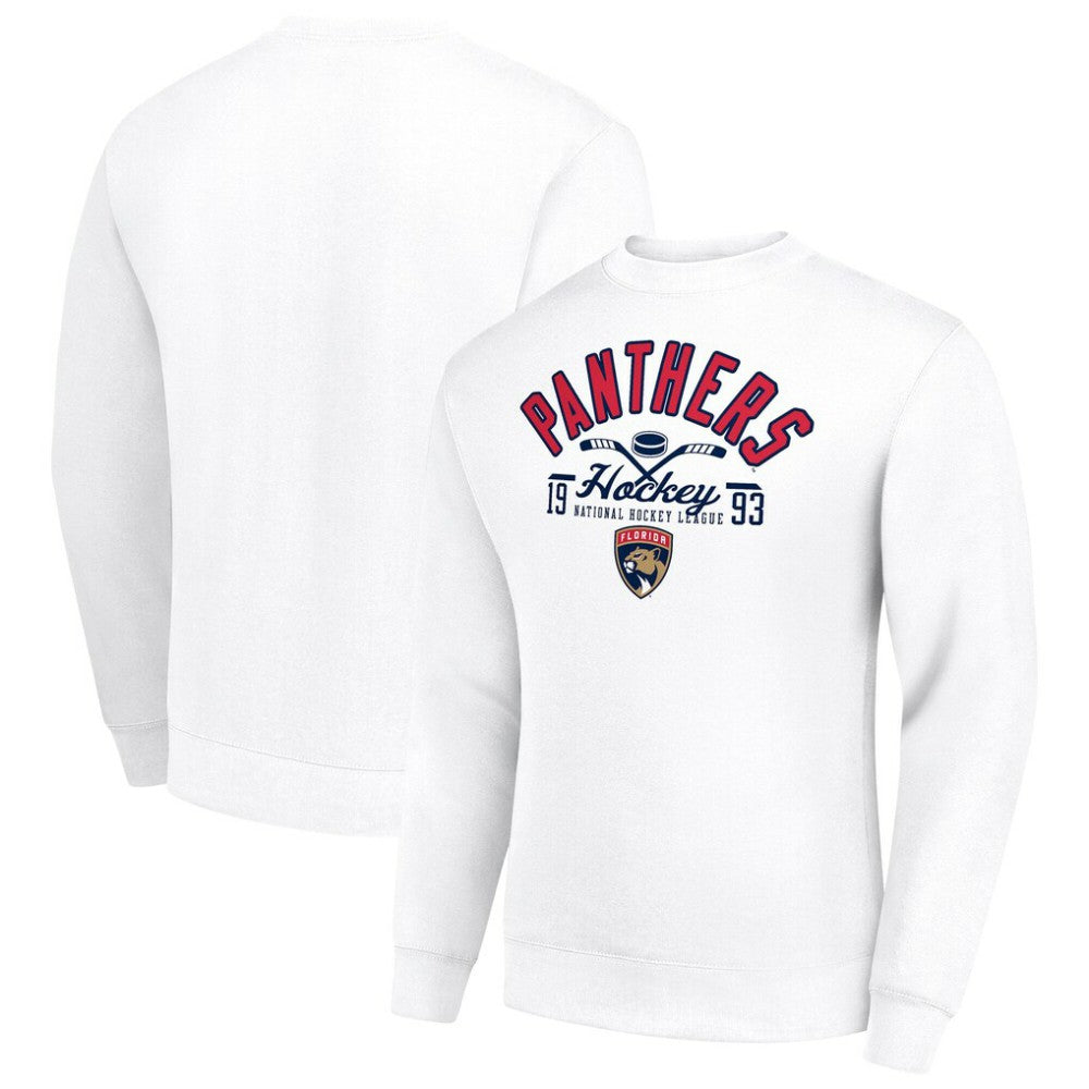 Florida Panthers Starter Stick And Puck Logo Fleece Pullover Sweatshirt - White - NHL 202215837