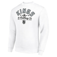 Los Angeles Kings Starter Stick And Puck Logo Fleece Pullover Sweatshirt - White - NHL 202215839