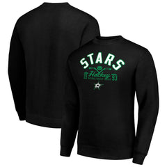 Dallas Stars Starter Stick And Puck Logo Fleece Pullover Sweatshirt - Black - NHL 202215864