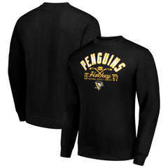 Pittsburgh Penguins Starter Stick And Puck Logo Fleece Pullover Sweatshirt - Black - NHL 202215872