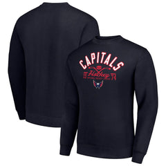Washington Capitals Starter Stick And Puck Logo Fleece Pullover Sweatshirt - Navy - NHL 202215881