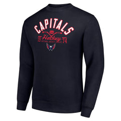 Washington Capitals Starter Stick And Puck Logo Fleece Pullover Sweatshirt - Navy - NHL 202215881