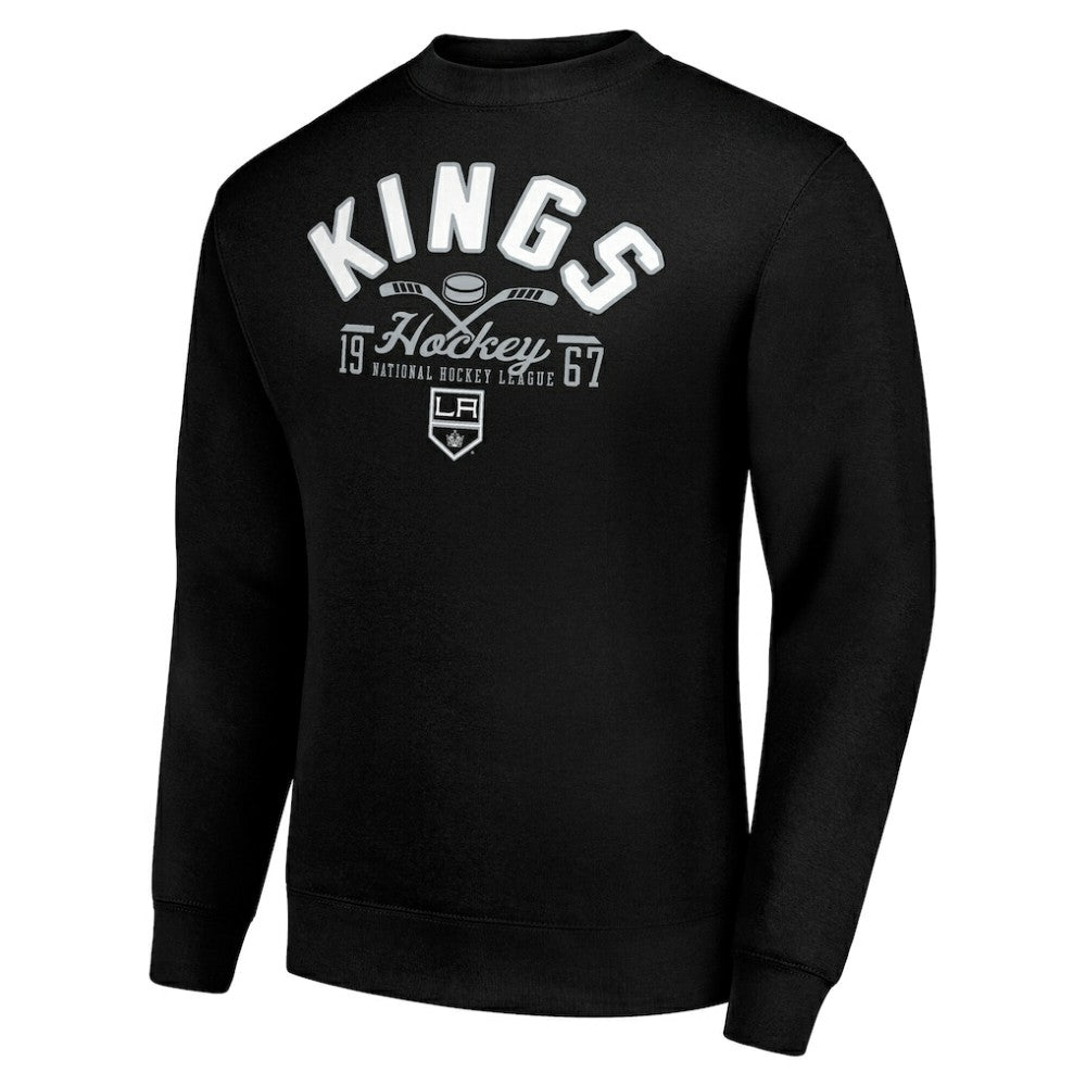Los Angeles Kings Starter Stick And Puck Logo Fleece Pullover Sweatshirt - Black - NHL 202215882