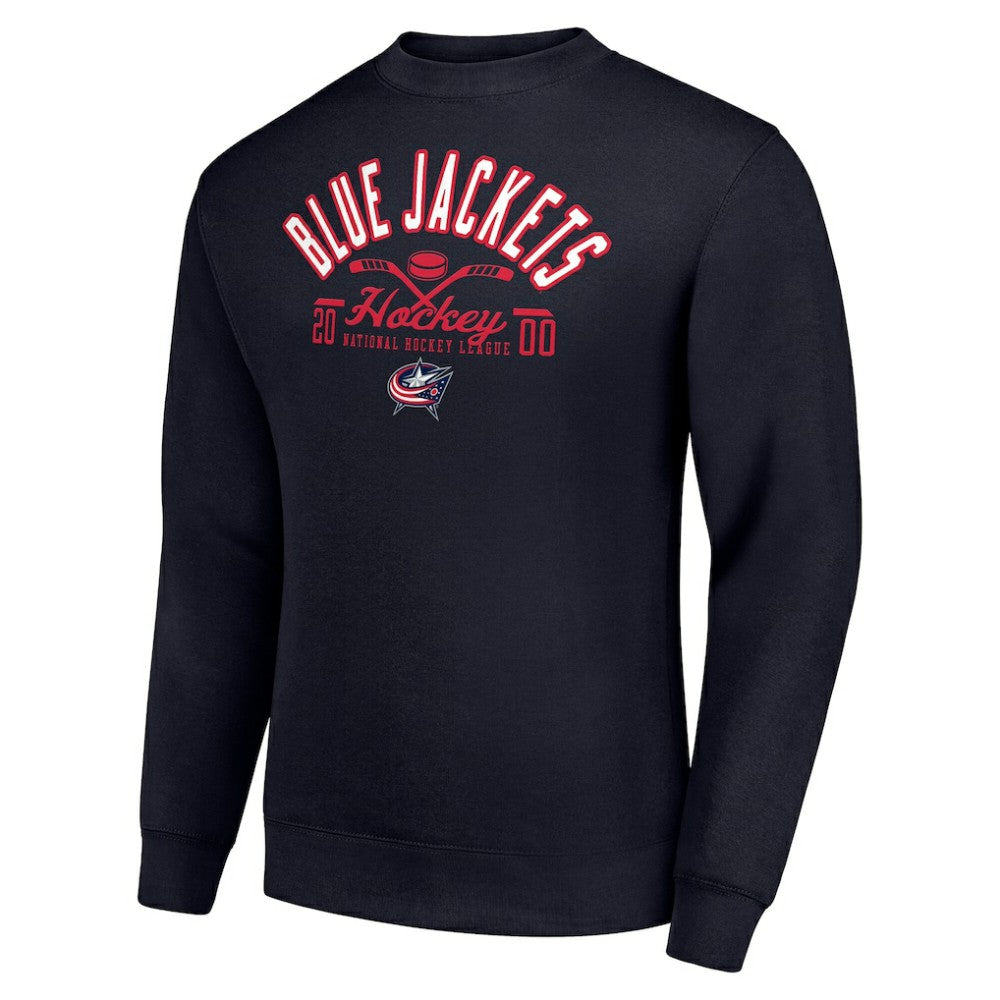 Columbus Blue Jackets Starter Stick And Puck Logo Fleece Pullover Sweatshirt - Navy - NHL 202215889