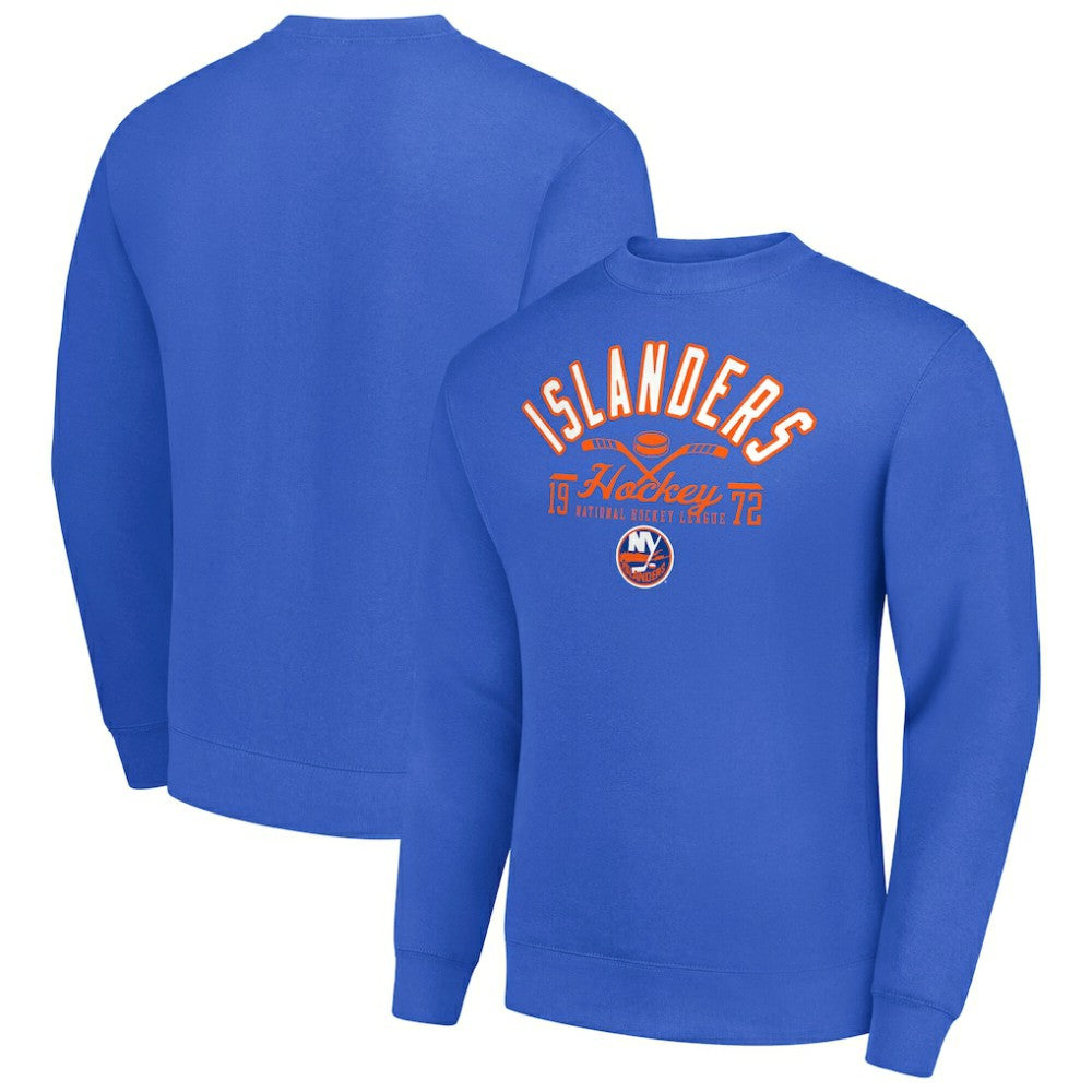 New York Islanders Starter Stick And Puck Logo Fleece Pullover Sweatshirt - Royal - NHL 202215891
