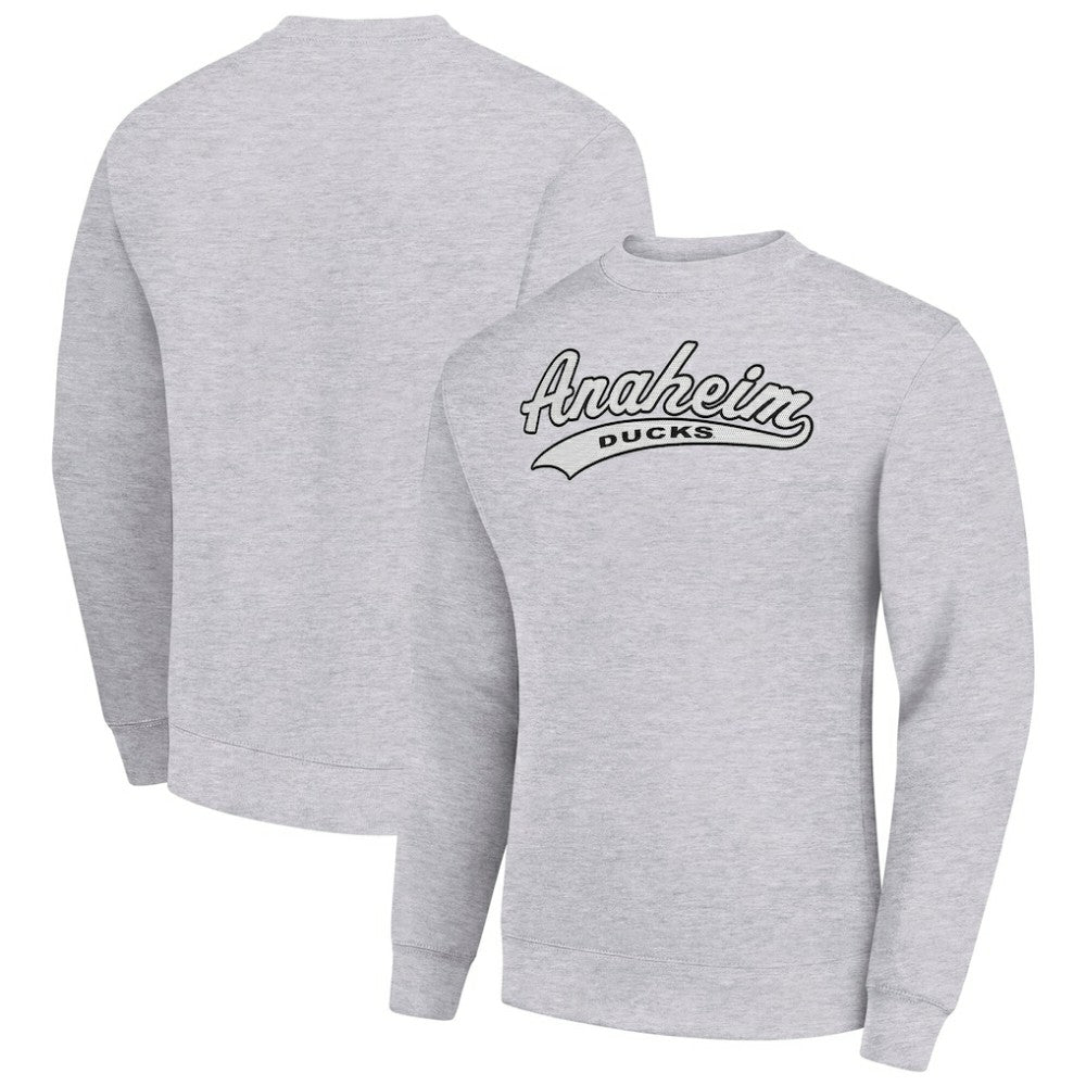 Anaheim Ducks Starter  Tailsweep City Pullover Sweatshirt - Heather Gray - NHL 202215916
