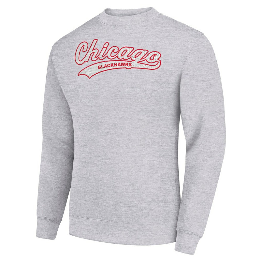 Chicago Blackhawks Starter  Tailsweep City Pullover Sweatshirt - Heather Gray - NHL 202215927