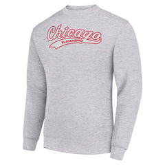 Chicago Blackhawks Starter  Tailsweep City Pullover Sweatshirt - Heather Gray - NHL 202215927