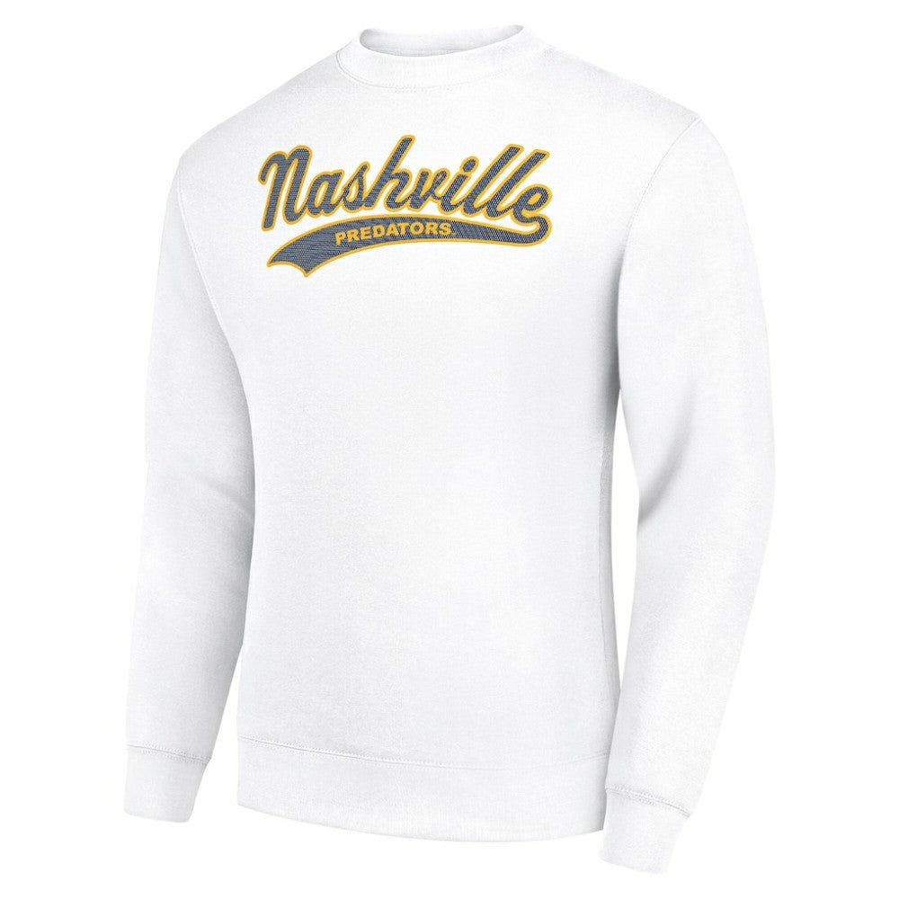 Nashville Predators Starter  Tailsweep City Pullover Sweatshirt - White - NHL 202215932