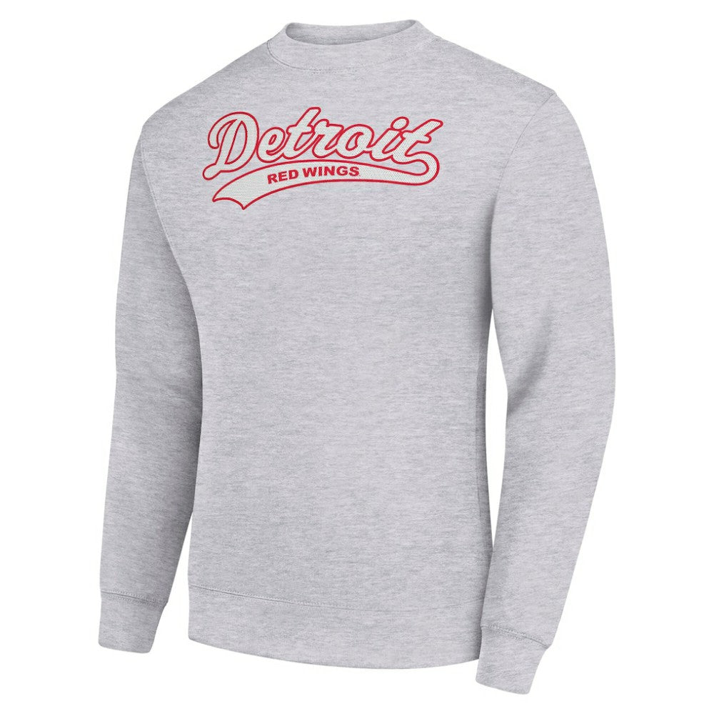 Detroit Red Wings Starter  Tailsweep City Pullover Sweatshirt - Heather Gray - NHL 202215934