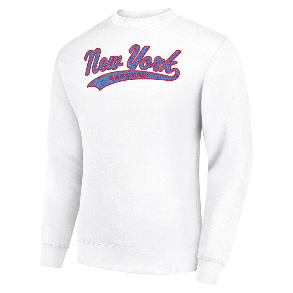 New York Rangers Starter  Tailsweep City Pullover Sweatshirt - White - NHL 202215937