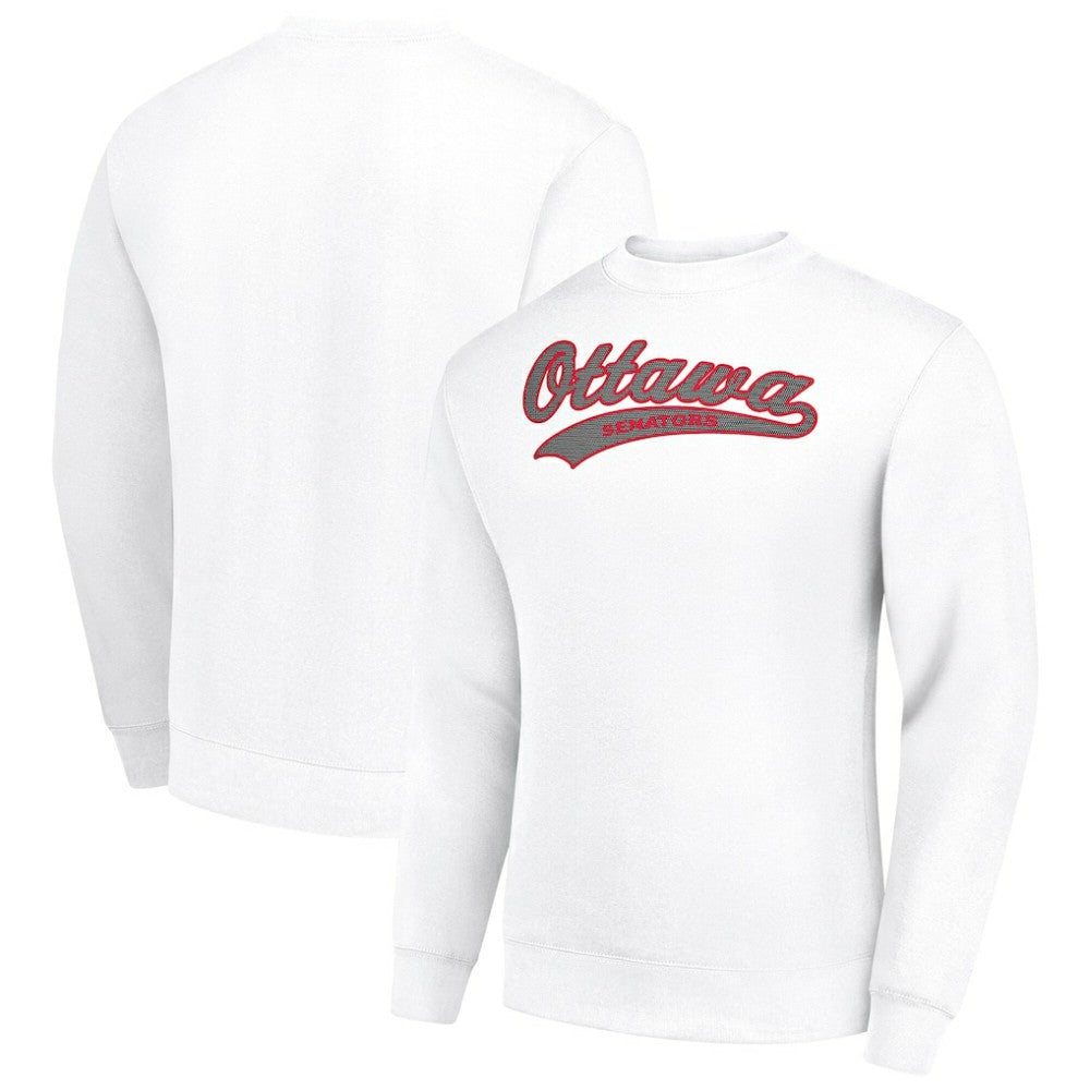 Ottawa Senators Starter  Tailsweep City Pullover Sweatshirt - White - NHL 202215939