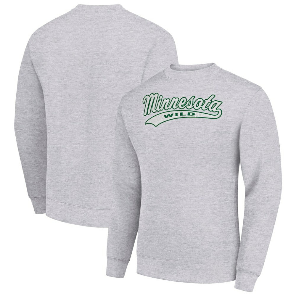 Minnesota Wild Starter  Tailsweep City Pullover Sweatshirt - Heather Gray - NHL 202215941