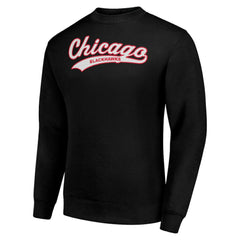 Chicago Blackhawks Starter  Tailsweep City Pullover Sweatshirt - Black - NHL 202215943