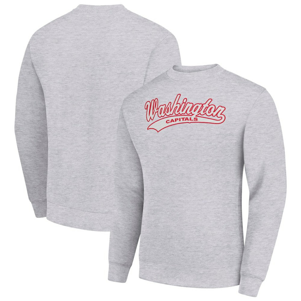 Washington Capitals Starter  Tailsweep City Pullover Sweatshirt - Heather Gray - NHL 202215949