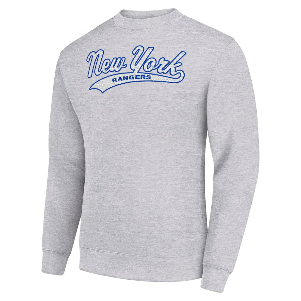 New York Rangers Starter  Tailsweep City Pullover Sweatshirt - Heather Gray - NHL 202215951