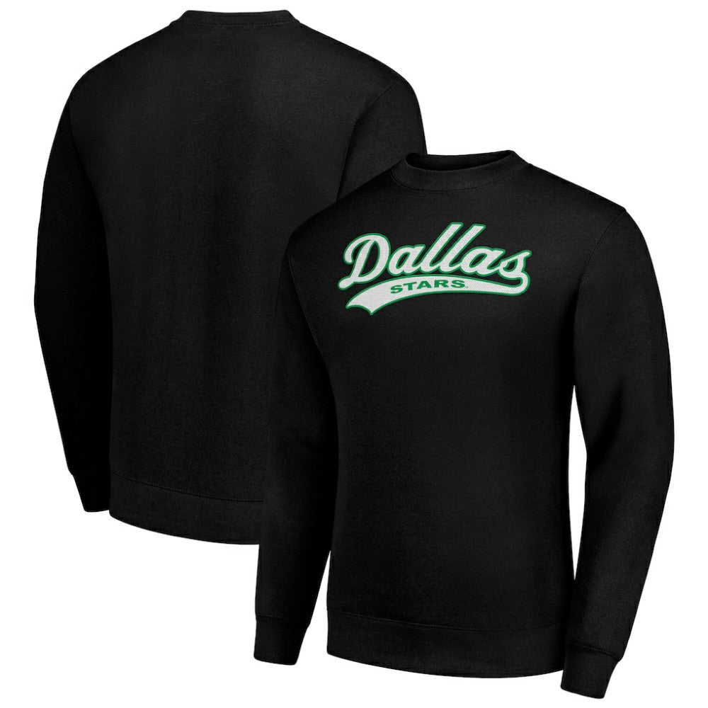 Dallas Stars Starter  Tailsweep City Pullover Sweatshirt - Black - NHL 202215963