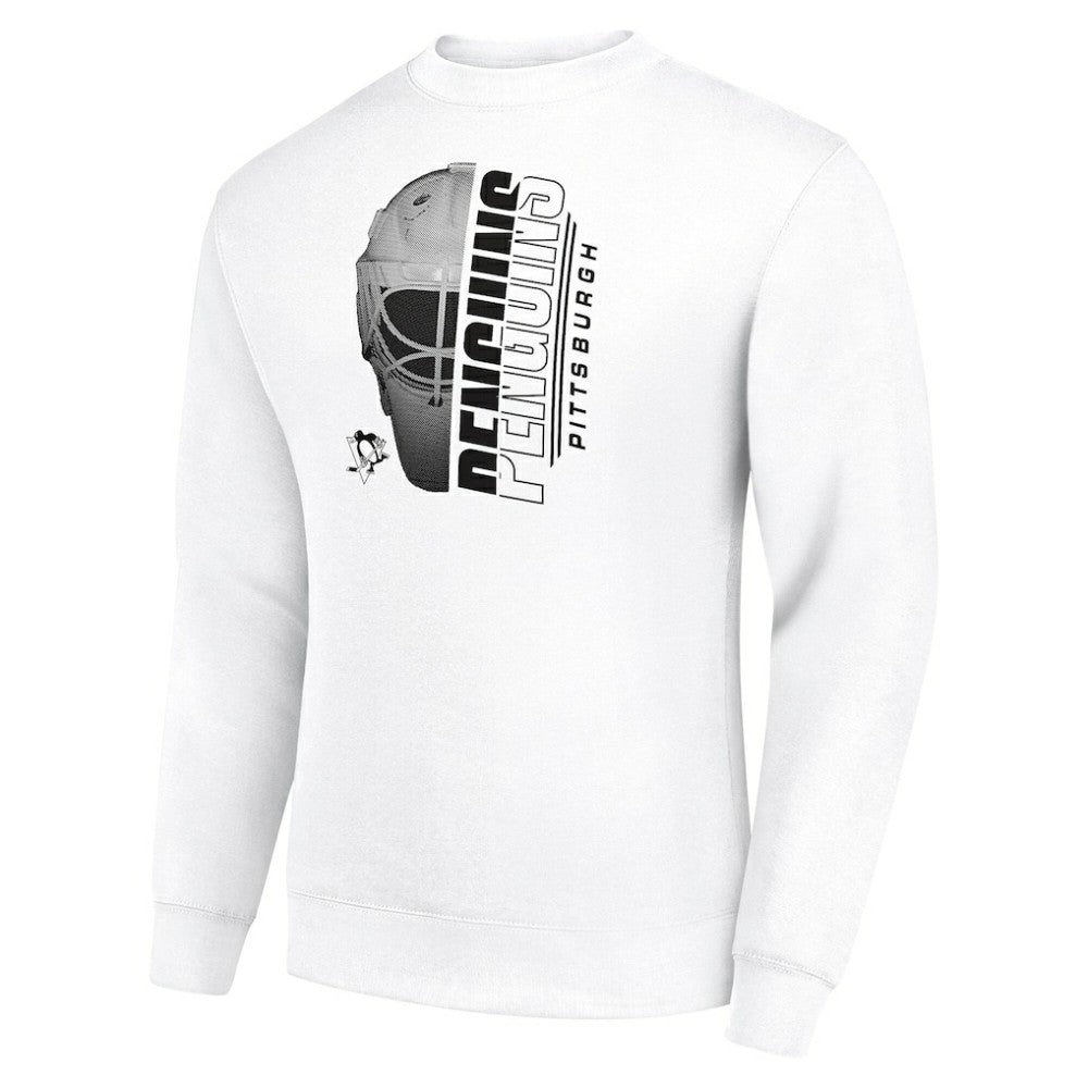 Pittsburgh Penguins Starter  Half Helmet Team Logo Pullover Sweatshirt - White - NHL 202216002