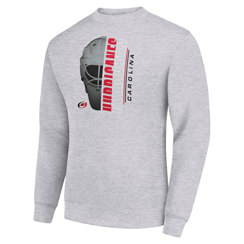 Carolina Hurricanes Starter  Half Helmet Team Logo Pullover Sweatshirt - Heather Gray - NHL 202216022