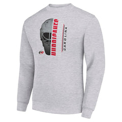 Carolina Hurricanes Starter  Half Helmet Team Logo Pullover Sweatshirt - Heather Gray - NHL 202216022