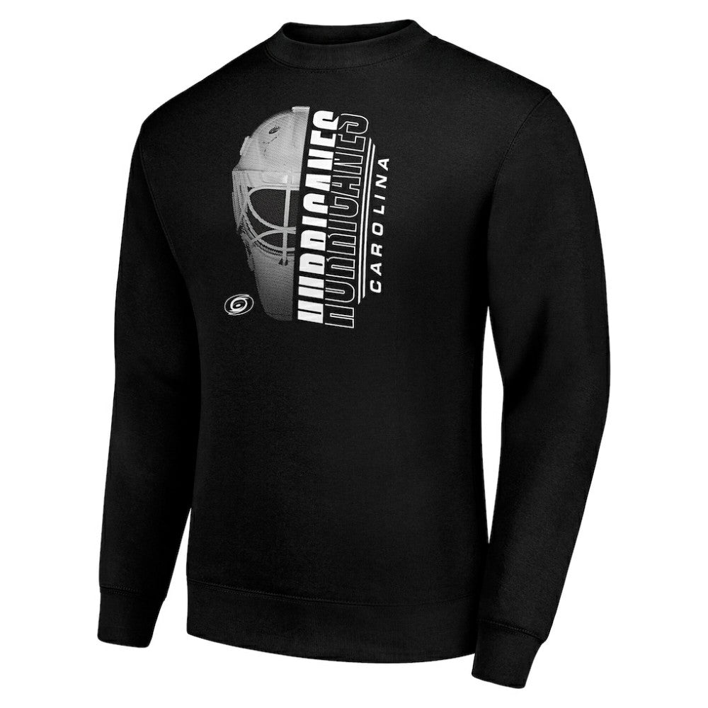 Carolina Hurricanes Starter  Half Helmet Team Logo Pullover Sweatshirt - Black - NHL 202216053