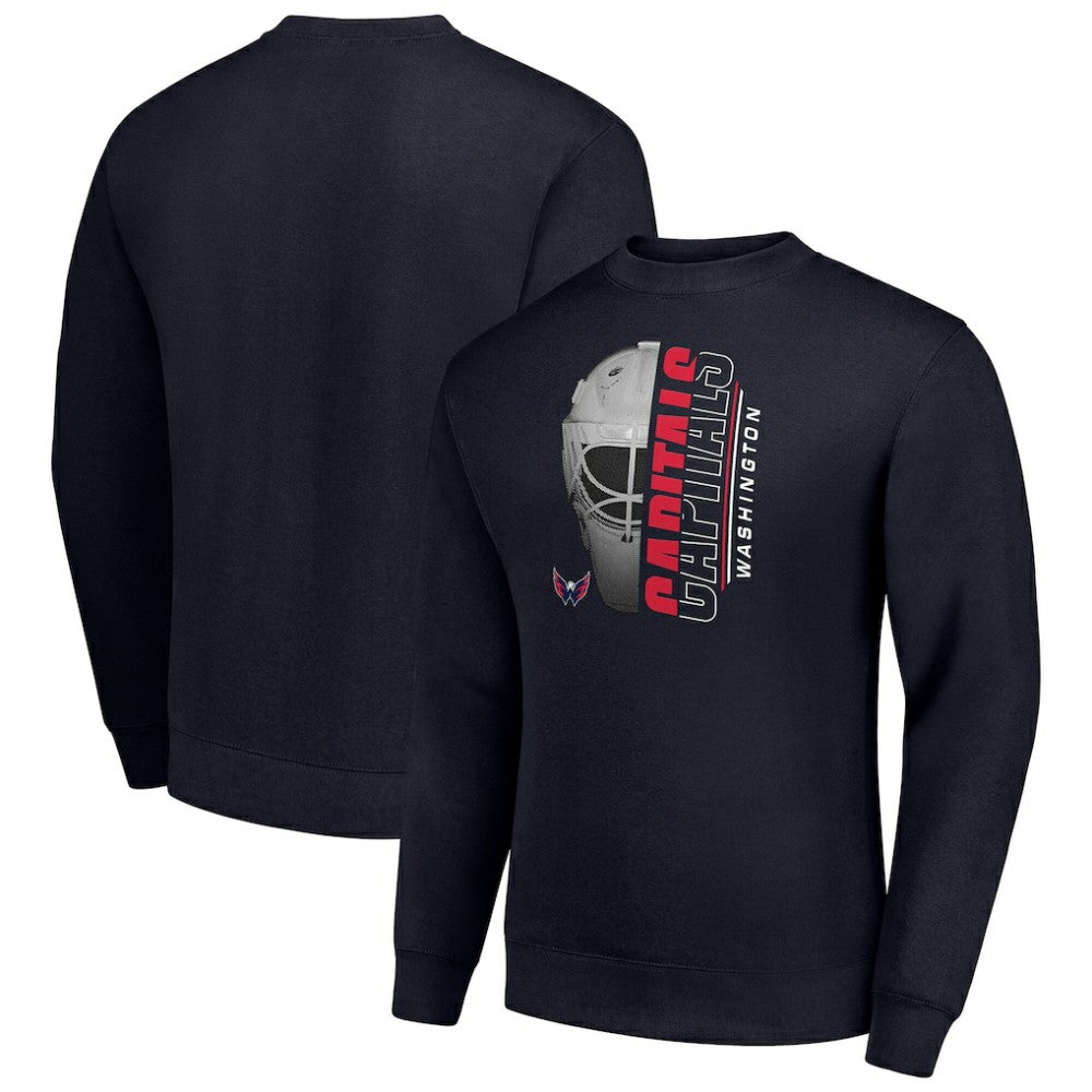Washington Capitals Starter  Half Helmet Team Logo Pullover Sweatshirt - Navy - NHL 202216073