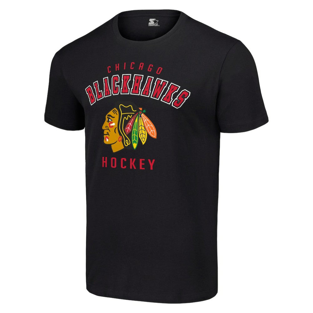 Chicago Blackhawks Starter Logo T-Shirt - Black - NHL 202216134