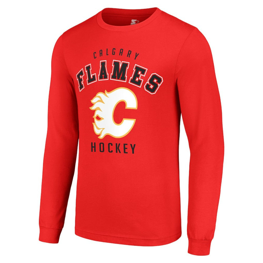 Calgary Flames Starter Logo Long Sleeve T-Shirt - Red - NHL 202216203