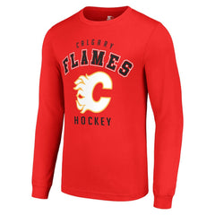 Calgary Flames Starter Logo Long Sleeve T-Shirt - Red - NHL 202216203