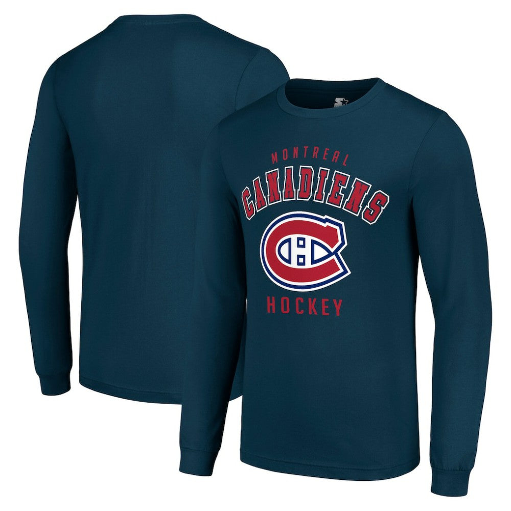Montreal Canadiens Starter Logo Long Sleeve T-Shirt - Navy - NHL 202216206