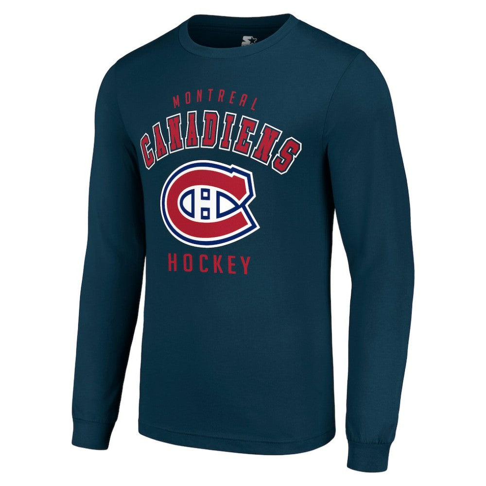 Montreal Canadiens Starter Logo Long Sleeve T-Shirt - Navy - NHL 202216206