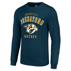 Nashville Predators Starter Logo Long Sleeve T-Shirt - Navy - NHL 202216208
