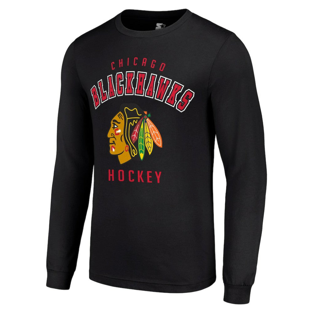 Chicago Blackhawks Starter Logo Long Sleeve T-Shirt - Black - NHL 202216209