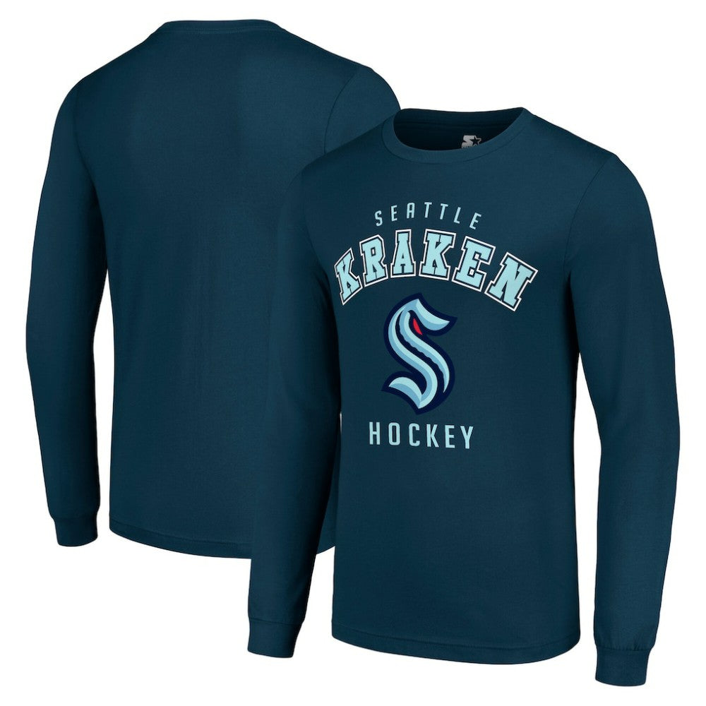 Seattle Kraken Starter Logo Long Sleeve T-Shirt - Navy - NHL 202216211