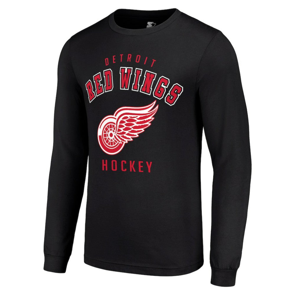 Detroit Red Wings Starter Logo Long Sleeve T-Shirt - Black - NHL 202216214