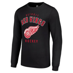Detroit Red Wings Starter Logo Long Sleeve T-Shirt - Black - NHL 202216214