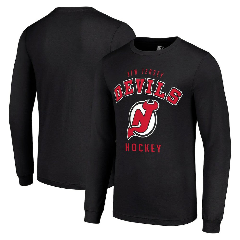 New Jersey Devils Starter Logo Long Sleeve T-Shirt - Black - NHL 202216220