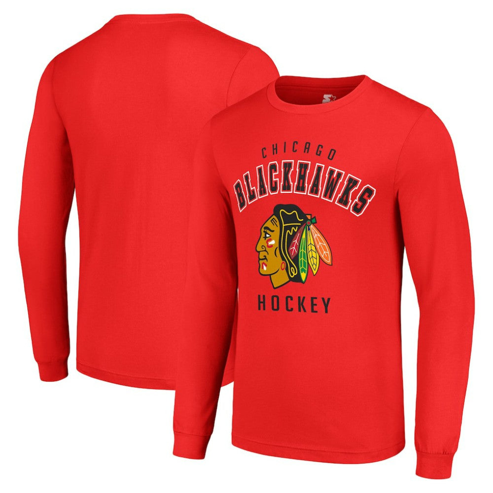 Chicago Blackhawks Starter Logo Long Sleeve T-Shirt - Red - NHL 202216221