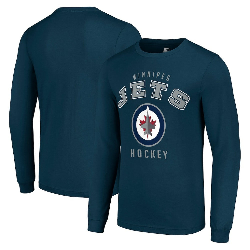 Winnipeg Jets Starter Logo Long Sleeve T-Shirt - Navy - NHL 202216227