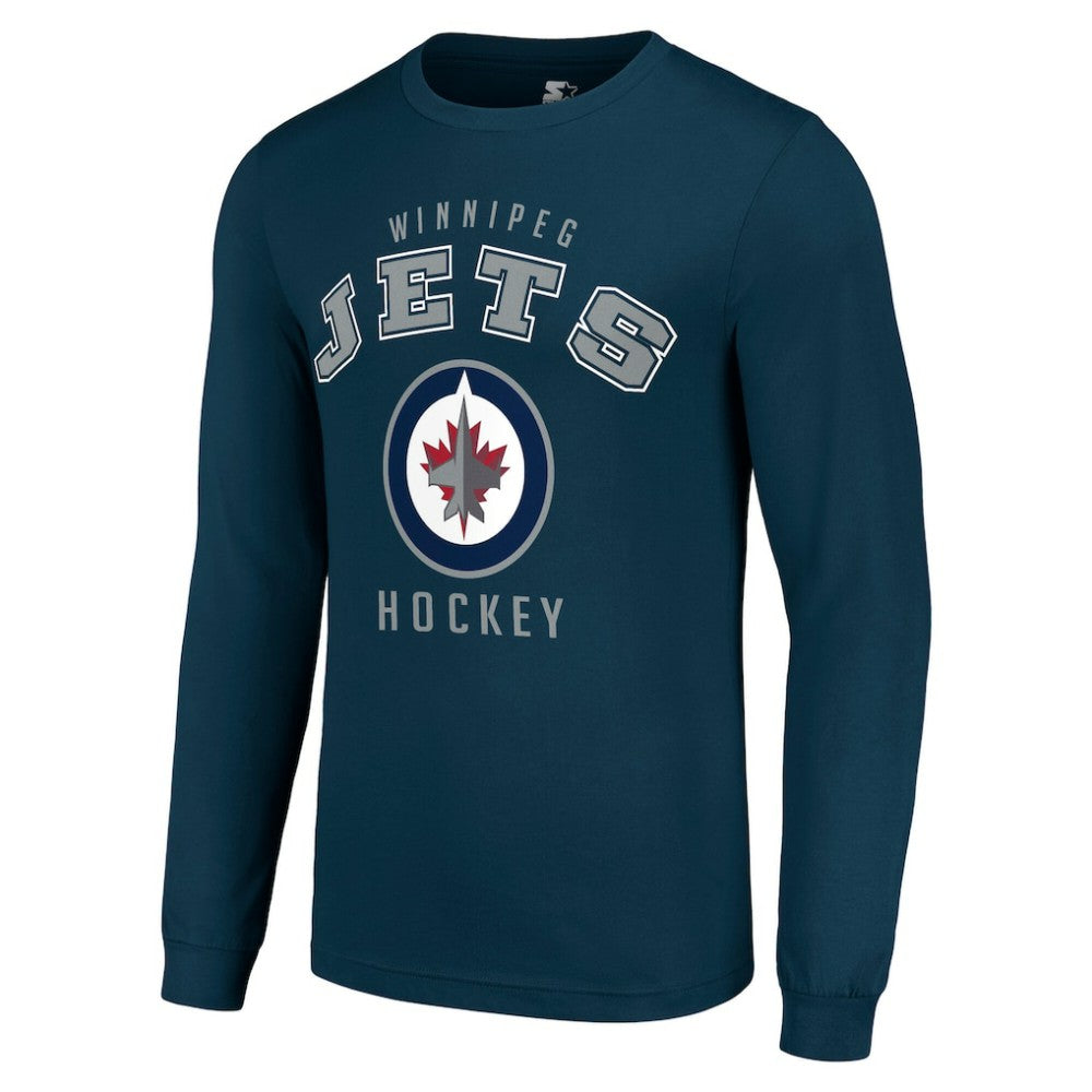 Winnipeg Jets Starter Logo Long Sleeve T-Shirt - Navy - NHL 202216227