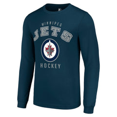 Winnipeg Jets Starter Logo Long Sleeve T-Shirt - Navy - NHL 202216227