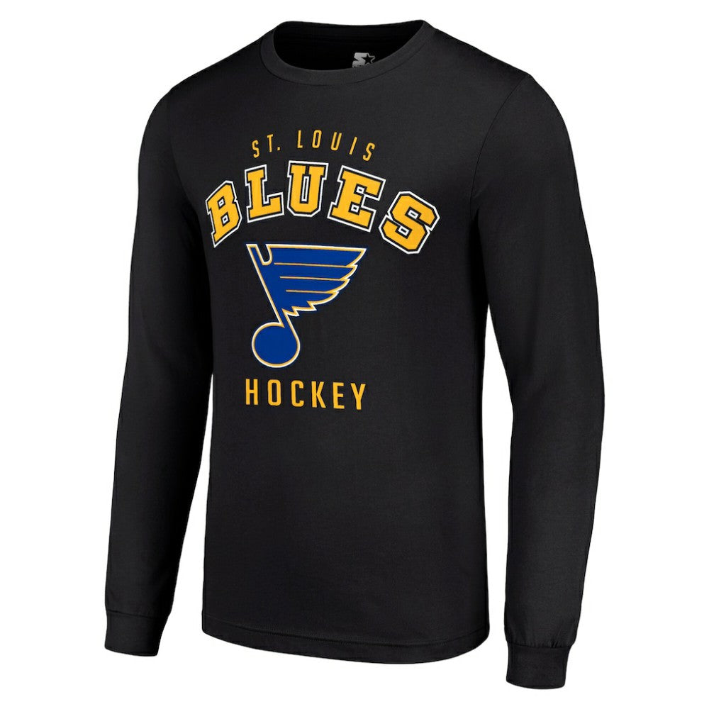 St. Louis Blues Starter Logo Long Sleeve T-Shirt - Black - NHL 202216237