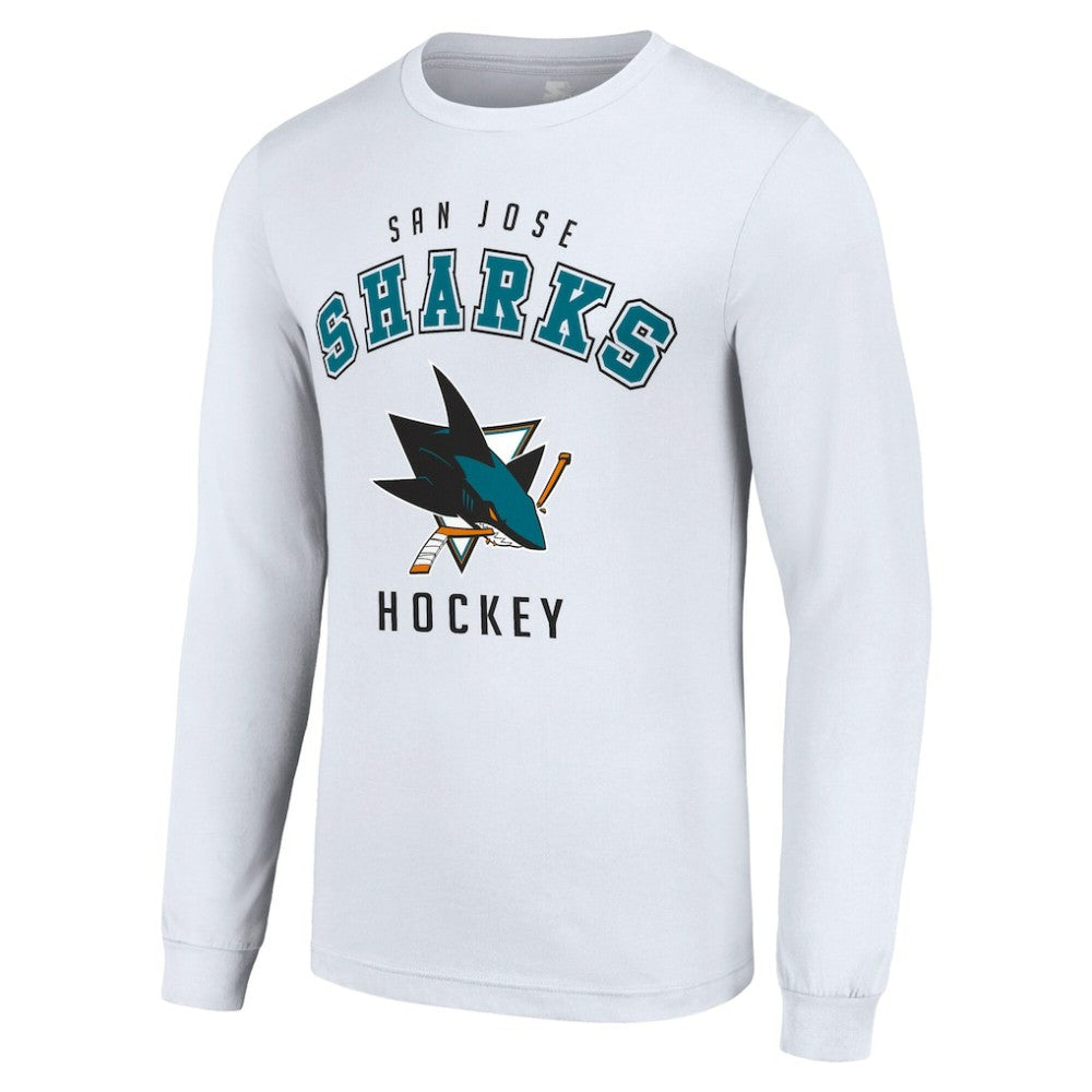 San Jose Sharks Starter Logo Long Sleeve T-Shirt - White - NHL 202216250