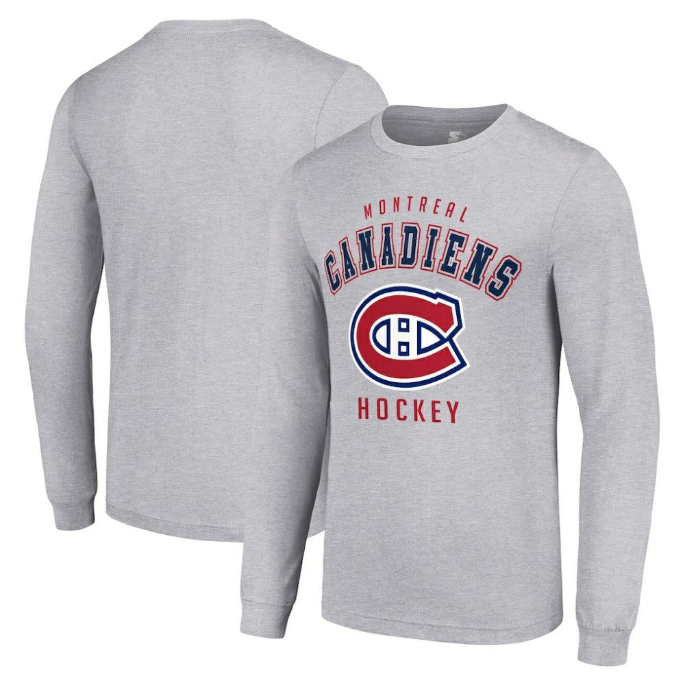 Montreal Canadiens Starter Logo Long Sleeve T-Shirt - Heather Gray - NHL 202216273