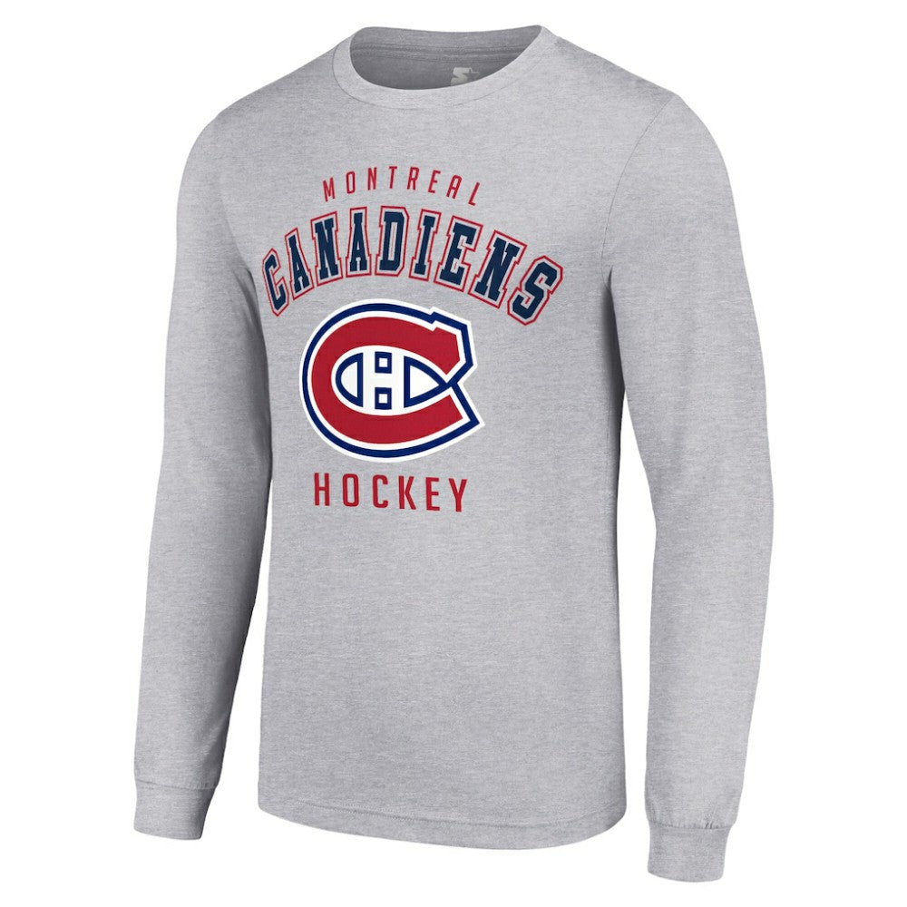 Montreal Canadiens Starter Logo Long Sleeve T-Shirt - Heather Gray - NHL 202216273
