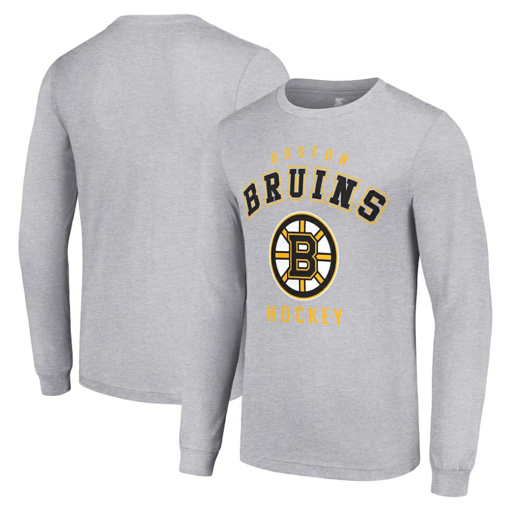 Boston Bruins Starter Logo Long Sleeve T-Shirt - Heather Gray - NHL 202216275