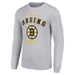 Boston Bruins Starter Logo Long Sleeve T-Shirt - Heather Gray - NHL 202216275