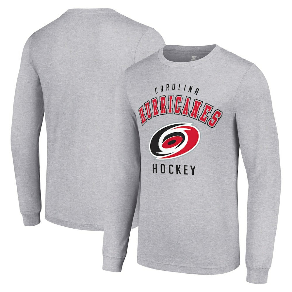 Carolina Hurricanes Starter Logo Long Sleeve T-Shirt - Heather Gray - NHL 202216278
